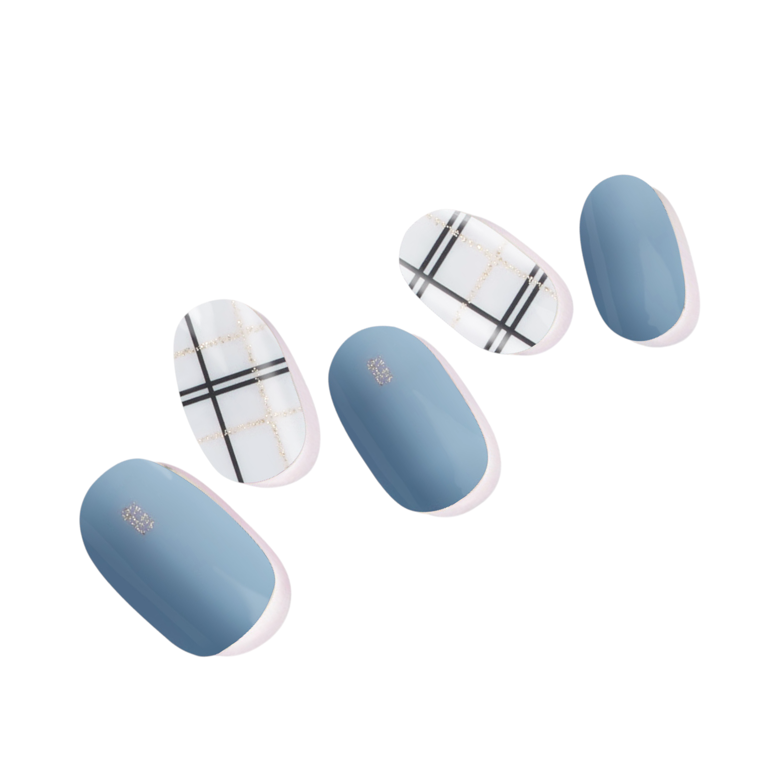 Aversea Mavi Kareler Jel Tırnak 20 Adet, 2 Kullanım-AVS67