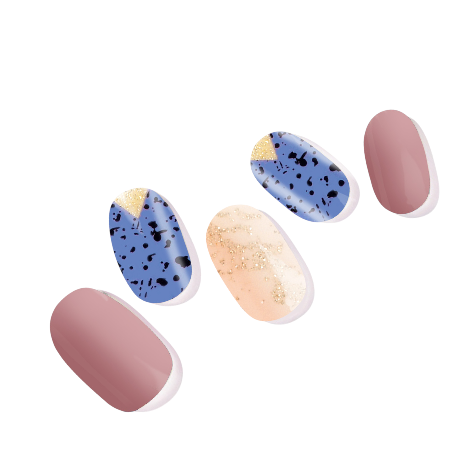 Aversea Mavi Beyaz Jel Tırnak 20 Adet, 2 Kullanım-AVS69